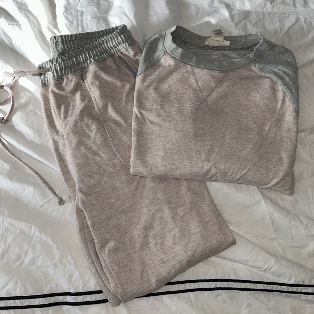 Two Piece Sweatshirt and Jogger Pajama Loungewear Set